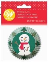 Wilton Christmas Snowman 75 ct Standard Baking Cups Cupcake Liners - £3.02 GBP
