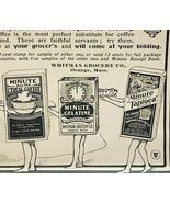 1901 Whitman Grocery Minute Tapioca Coffee Gelatine Victorian Food Adver... - €17,16 EUR