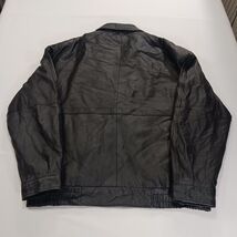 Vintage Hind Men's Black Motorcycle Jacket Genuine Leather Heavyweight Lined XL image 2