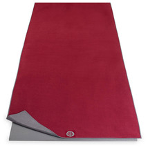 New Mat Towel Fast Drying Hot Yoga Pilates Banyan &amp; Bo Dark Red Gray Absorbent  - £39.25 GBP