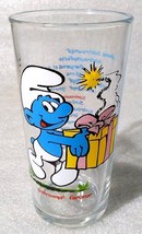 Smurfs Schlumpfe Schtroumpfs ✱ Rare Vintage Water Cup Collection Glass 1983 #2 - £19.54 GBP