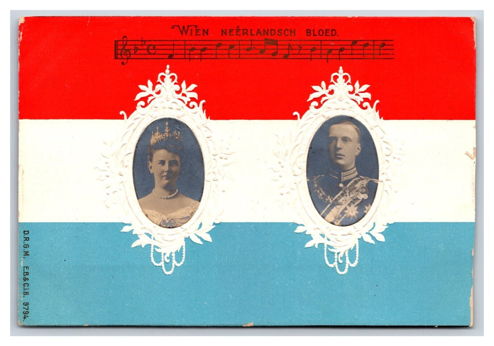 Primary image for Prince Henry Queen Wilhelmina Flag Netherlands UDB Postcard N16