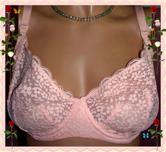 36DD Peach Melba Orange Crochet Lace Sling Body by Victorias Secret DEMI UW Bra - £31.45 GBP