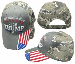 K&#39;s Novelties Keep America Great 2020 Trump USA Bill ACU Camouflage Grey Gray Em - £7.93 GBP