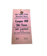 Cooper Hill Leadville Colorado Skiing San Isabel Ski Tow Lift Ticket Mar... - $45.00