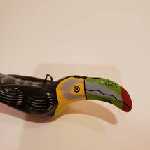 Toucan Ornament, Hand Painted Clay Bird Figurine, Colorful Artisan Handmade image 5