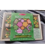 Melissa &amp; Doug Wooden Flower Power Bead Set Jewellery Girls Collection 1... - £11.15 GBP