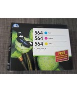HP  564 Printer Ink Cartridges Combo Pack Cyan Magenta Yellow &amp; PAPER - £18.83 GBP