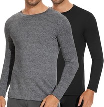 Simiya Mens Thermals Long Sleeve Undershirt Warm Fleece Lined Base Layer... - £31.64 GBP