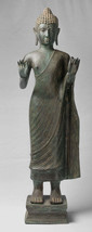 Antigüedad Thai Estilo Bronce Standing Enseñanza Estatua de Buda - 90cm/91.4cm - £2,058.29 GBP