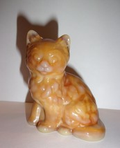 Mosser Handmade Glass Caramel Persian Cat Kitten Figurine Made in USA! - £23.27 GBP