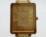 Nixon The Tahlia Watch Women 34mm Gold Tone Leather Band 30M New Battery - $49.49