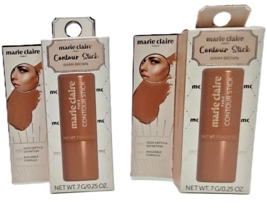 Lot 2 x ✨️MARIE CLAIRE CONTOUR STICK WARM BROWN ✨️Buildable Formula~Adds... - $19.79