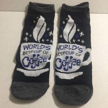 Men&#39;s Holiday Elf World&#39;s Best Coffee No Show Low Cut Socks Shoe Size 6-12 - $3.95