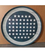 Citrus Grove Melamine Large Round Serving Platter 14&#39;&#39; America Stars USA - £14.58 GBP