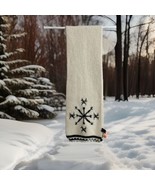 100% WOOL GAP WINTER SCARF  SNOWFLAKES Women’s Ivory Black One Size - $12.16