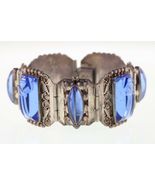 Vintage Mexiko Icuala Sterlingsilber Blauer Glas Azteken Krieger Armband... - $6,957.18 MXN