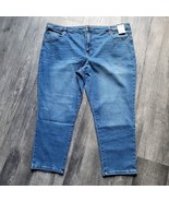 New NWT Terra &amp; Sky Womens Plus Size 26W Petite Straight Leg Blue Jean H... - $19.79