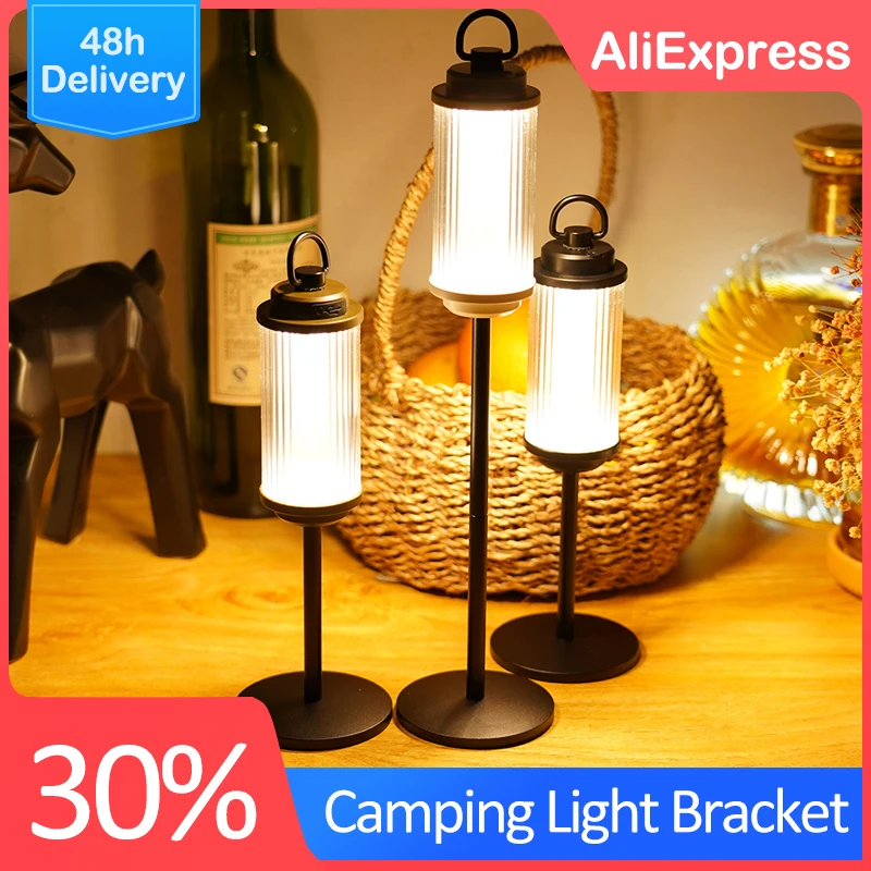 Camping Light DIY Stand Aluminum Alloy Lantern Stand Single/Double Ended Head - £8.29 GBP+