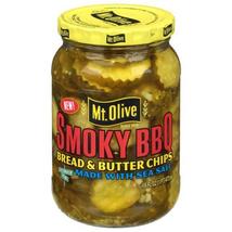Mt. Olive Smoky BBQ Bread &amp; Butter Chips (16 oz.) Pack Of 4 - £14.92 GBP