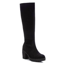 Xti women&#39;s suede tall boots in Black - size 7 - £80.45 GBP