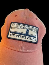 Vineyard Vines Hat Lighthouse Patch Pink White Adjustable Mesh Cap Hat V... - $340.74 MXN