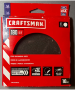 10 Pack Craftsman CMXZXGA9133 5&quot; Dia. 180 Grit Sanding Discs Fits Orbita... - $14.84