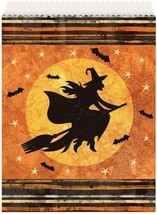 Full Moon Halloween 8 Ct Paper Goodie Favor Bags Witch - £3.10 GBP