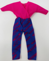 Vintage Barbie Fashion Fun Pink Jumpsuit One Piece Pink Purple 80s Retro... - $186.63 MXN