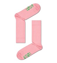 Happy Socks Solid Pink Unisex Premium Cotton Socks 1 Pair Size 7-11 - £11.87 GBP