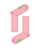 Happy Socks Solid Pink Unisex Premium Cotton Socks 1 Pair Size 7-11 - £11.90 GBP