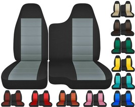 Fits Chevy Colorado 60-40 Front Bench Seat Cover 2004-2012 Black Blue - $86.99