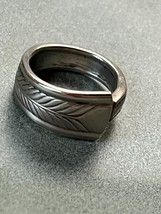 Handmade Very Nice Abstract Peacock Feather Utensil Handle Wrap Band Ring S 8.75 - £14.77 GBP