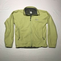 The North Face Fleece Sweatshirt Womens S Light Green Full Zip Mock Neck - $9.89