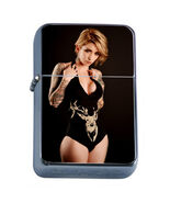 Alabama Pin Up Girls Bama USA D5 Flip Top Oil Lighter Wind Resistant - $14.80