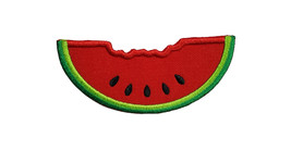 Watermelon Slice Embroidered Applique Iron On Patch 3.2&quot; x 1.3&quot; Summertime Happy - £4.70 GBP