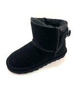 BearPaw Betty Black Youth Girl Suede Wool Blend Winter Boot Size 1 - £37.98 GBP