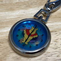 Disney Pooh Bear Pocket Watch Silver Open Face Clear Back Quartz New Bat... - $23.74