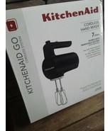 New KitchenAid KHMR762BM Go Cordless Hand Mixer Matte Black New open box - $87.12