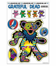 Grateful Dead Dancing Bears Outside Window Sticker Set Deadhead  Car Decal - £4.80 GBP