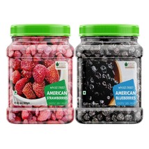 American Strawberries Whole Dried American Blueberries Exotic Dry Fruit 2x500g - £38.47 GBP