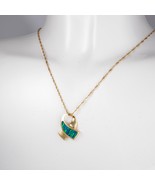 14K Australian Opal Slide Ribbon Pendant Necklace Twisted Fancy Gold Cha... - £344.77 GBP