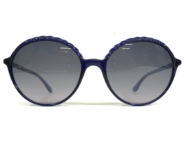 ELLE Sunglasses EL14919 BL Clear Blue Round Ribbed with Blue Gradient Lenses - £22.25 GBP