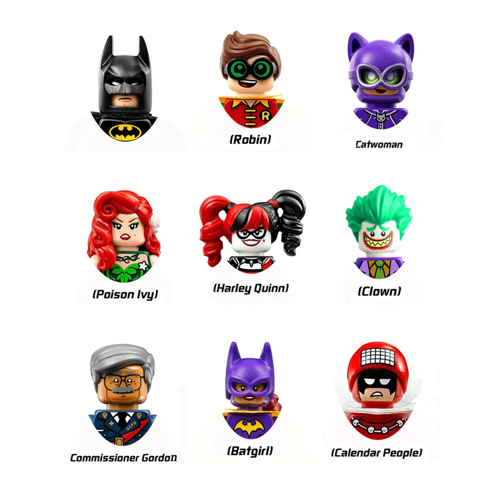 Play Batman Building Blocks Red Hood Harley Quinn Joker Bricks Man-Bat Play Catw - £23.30 GBP