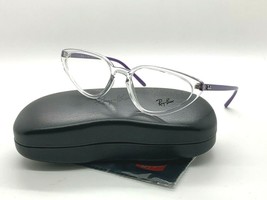 Ray Ban Optical Eyeglasses Rb 7188 8086 Crystal CLEAR/PURPLE 52-18-140MM - £50.49 GBP