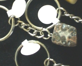 Tumbled Leopardskin Jasper Gemstone Keychain - $2.00
