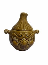 Vintage SADLER ENGLAND &quot;ONION&quot; 3D Brown Face Design Collectable POTTERY Jar - $18.62