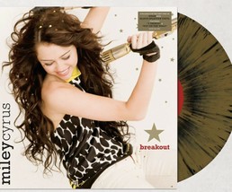 Miley Cyrus Breakout Vinyl New! Exclusive Limited Gold W/ Black Splatter Lp - £37.37 GBP