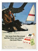 Print Ad Old Gold Cigarettes Ice Surfing Vintage 1973 Advertisement - £7.63 GBP