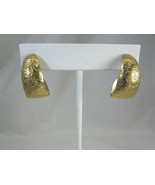 Vintage Goldtone Huggie Pierced Hoop Earrings Gold Tone 50071 - £9.35 GBP